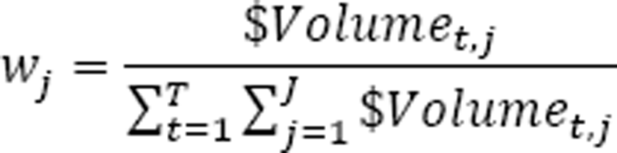 Denominator of the wj formula