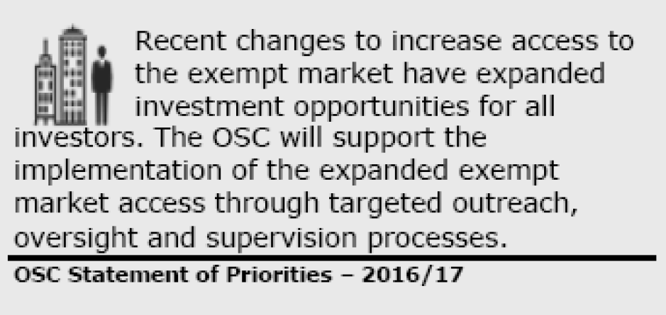 OSC Statement of Priorities -- 2016/17