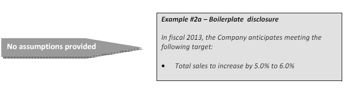 Example 2a - Boilerplate disclosure