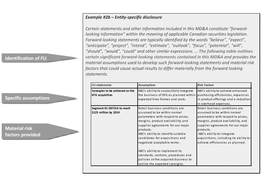 example 2b - Entity-specific disclosure