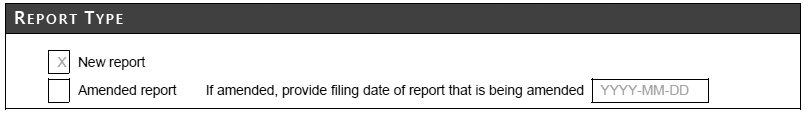 Item 1 - Party Certifying the Report