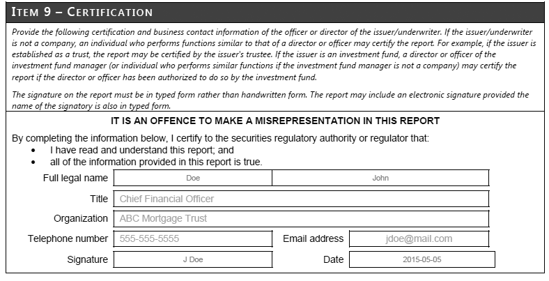 Item 10 - Contact Person