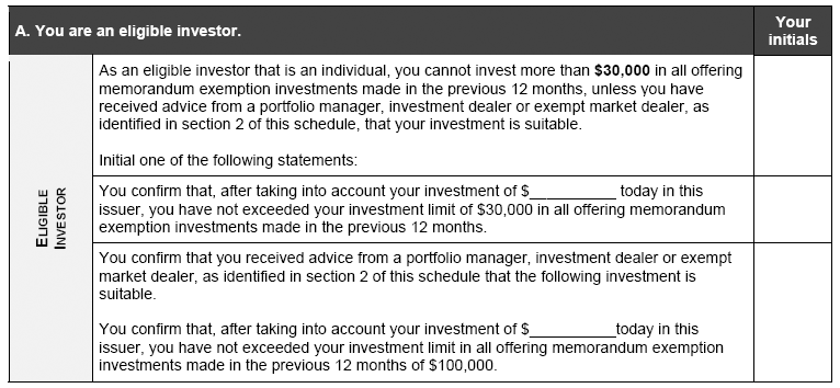 ELIGIBLE INVESTOR