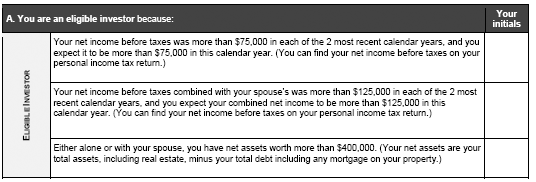 Eligible Investor