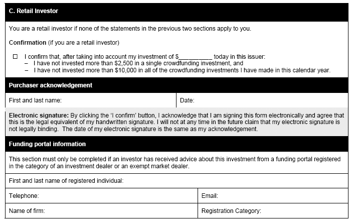 Confirmation of Investment Limits (contd.)