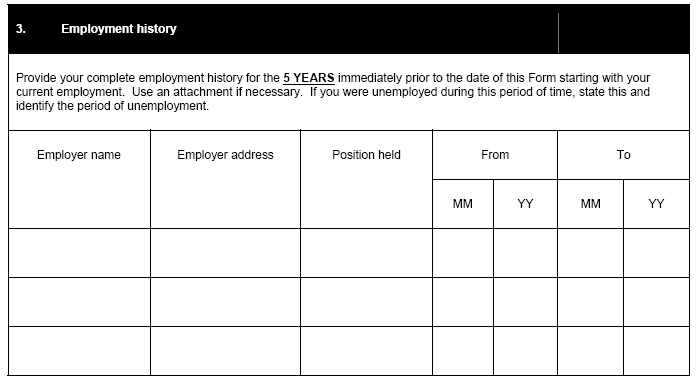 Personal Information Form (contd.)