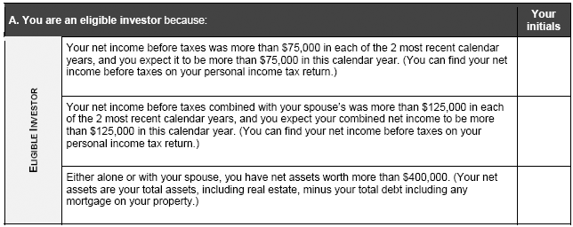 Eligible Investor