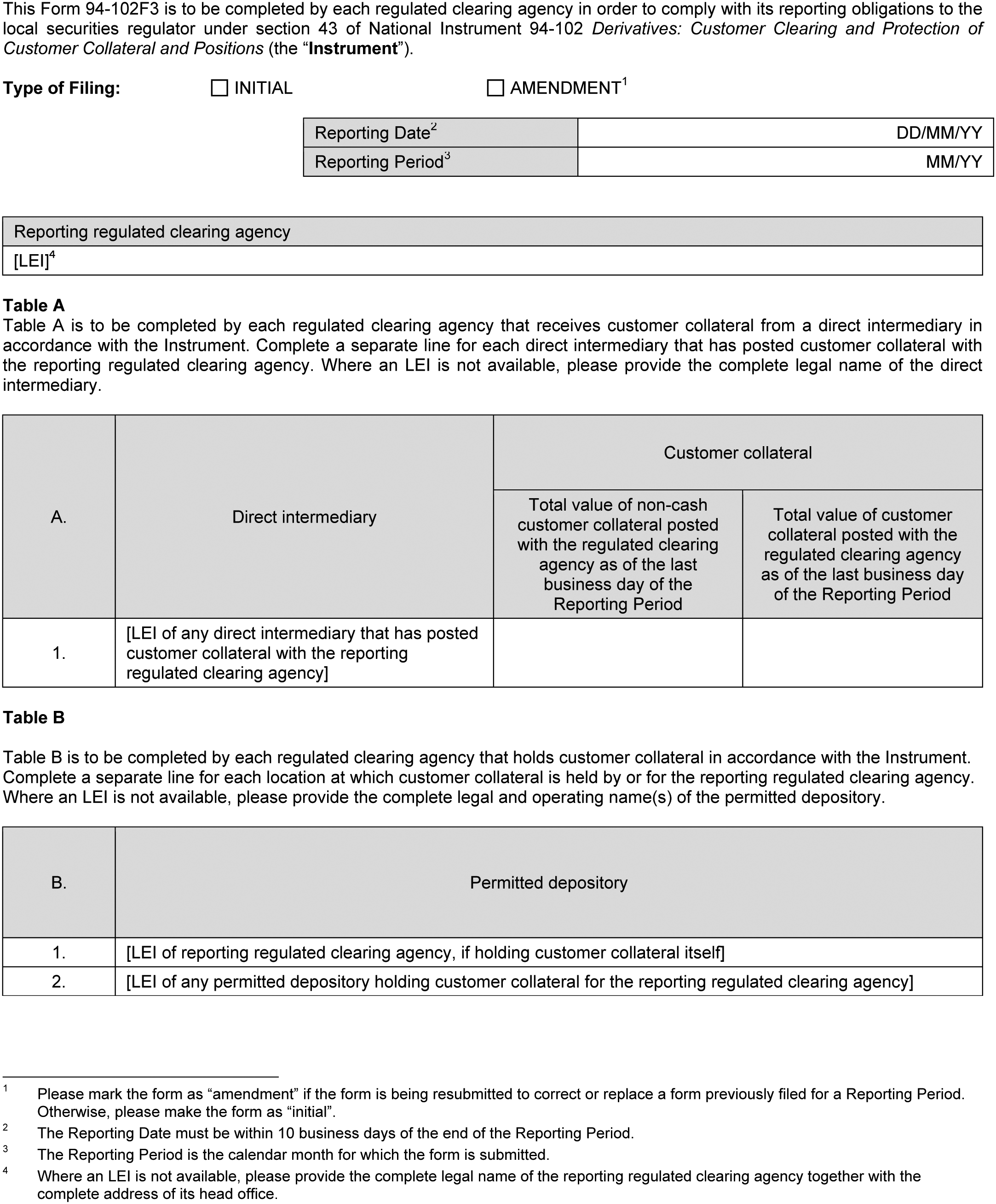 FORM 94-102F3