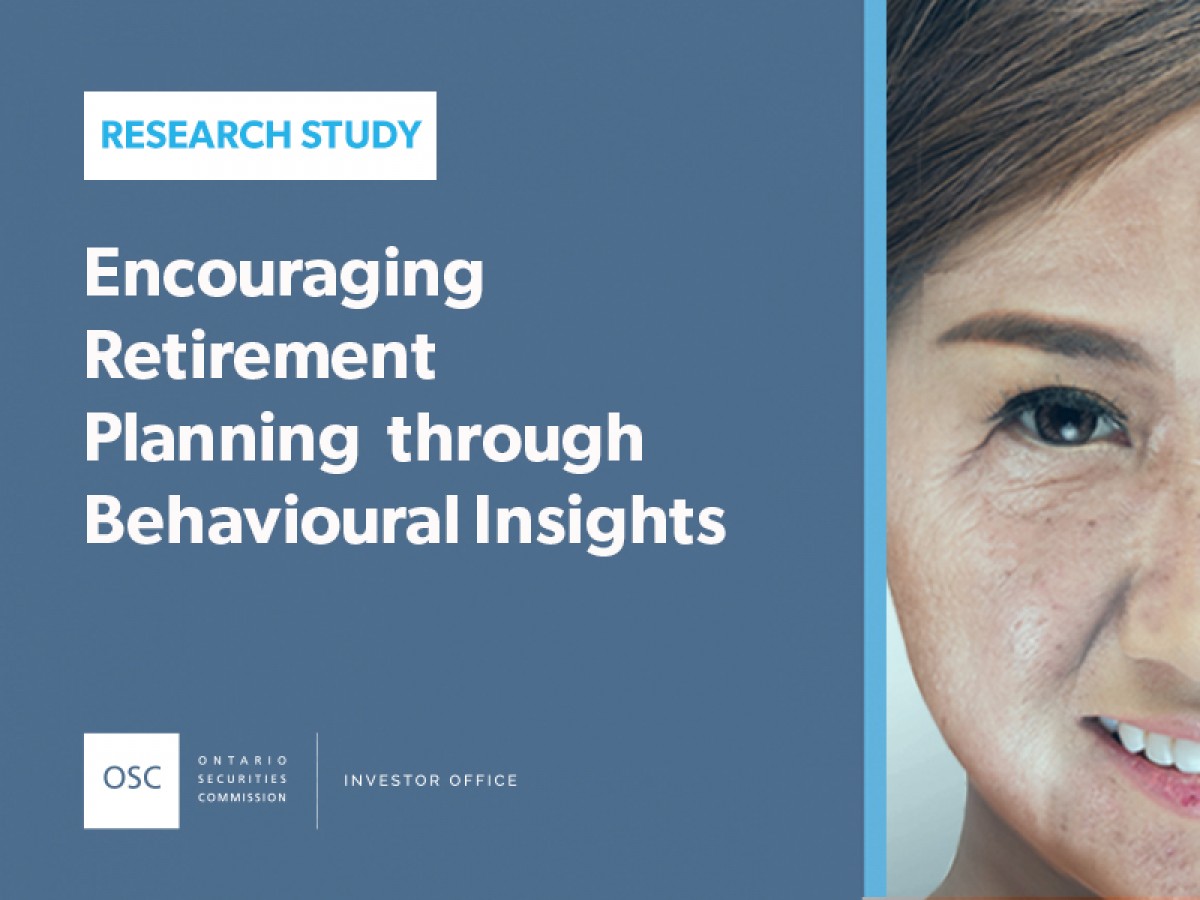 Encouraging Retirement Planning through Behavioural Insights