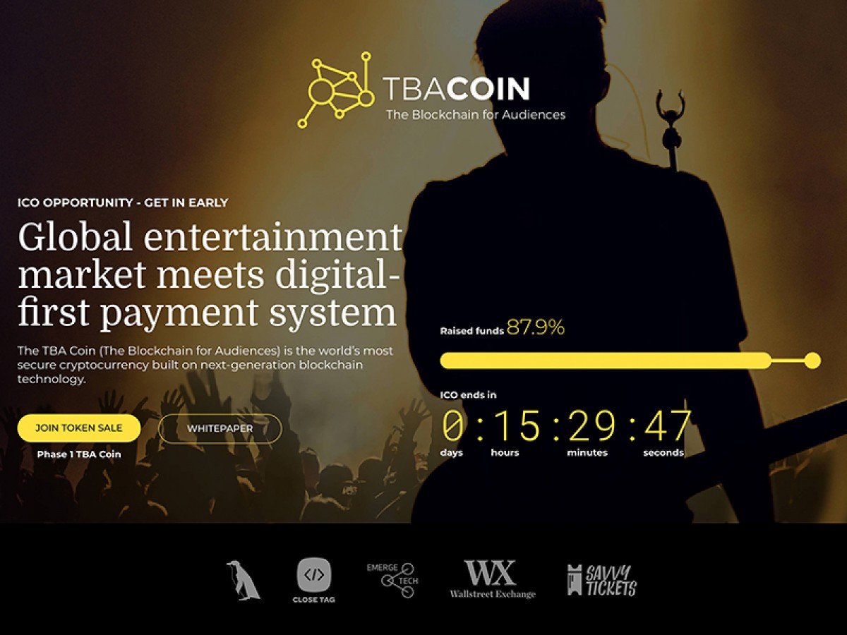 Homepage of TBACoin.ca