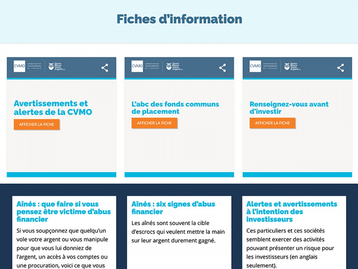 Fiches d'information