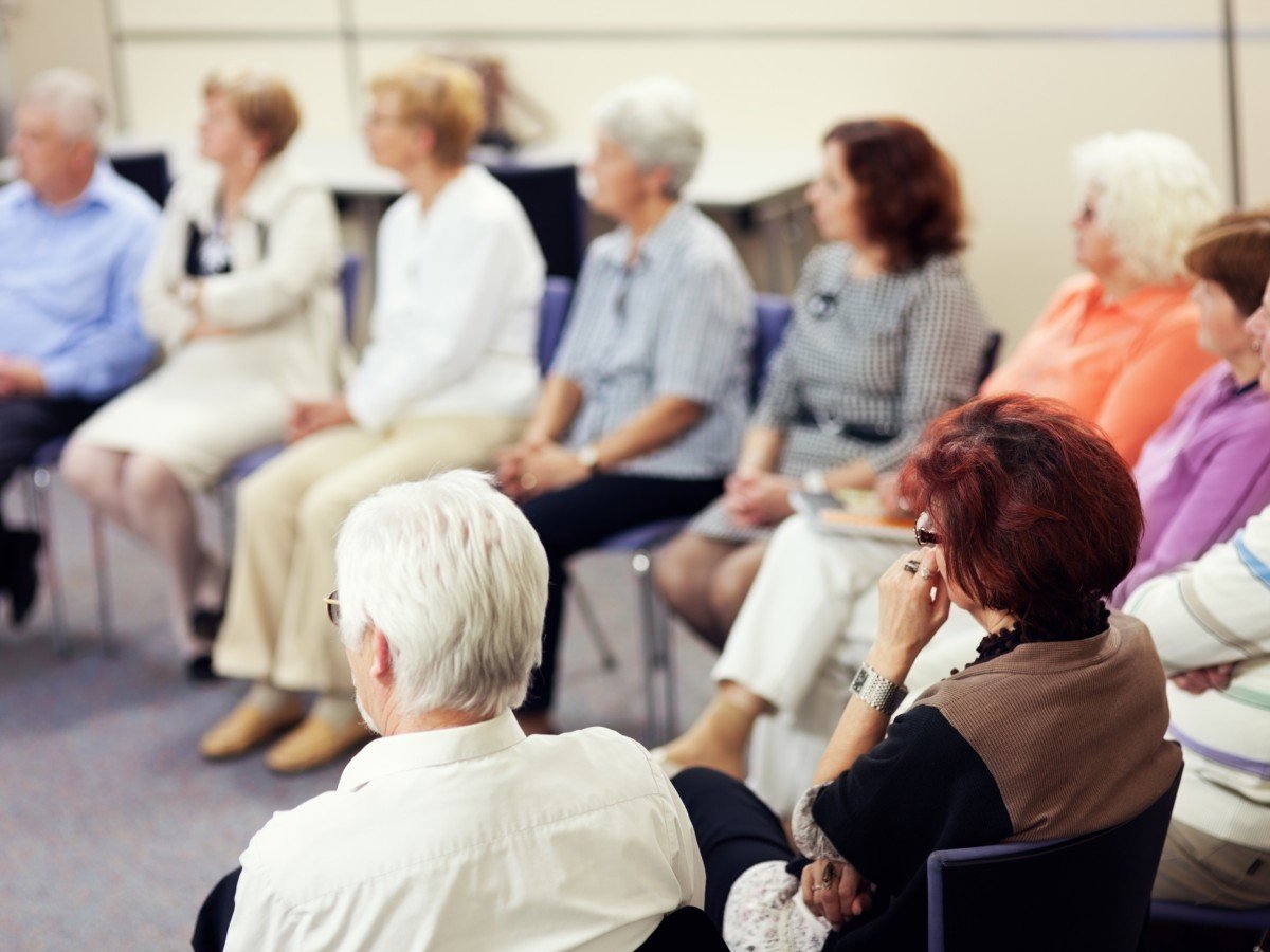 Seniors in the community center 