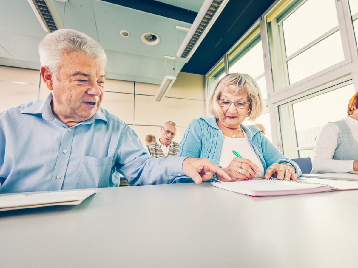 Group of seniors at a seminar