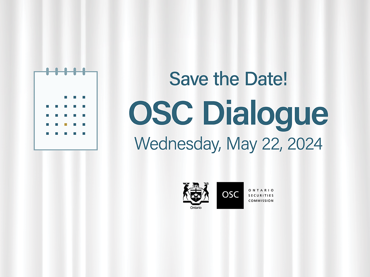 Save the Date! OSC Dialogue Wednesday, May 22, 2024