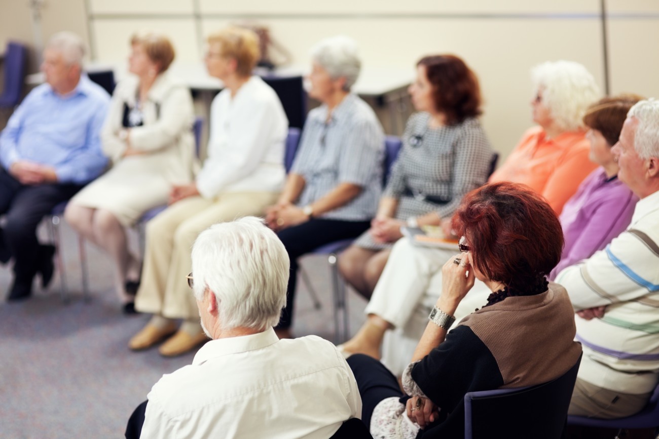 Seniors in the community center 