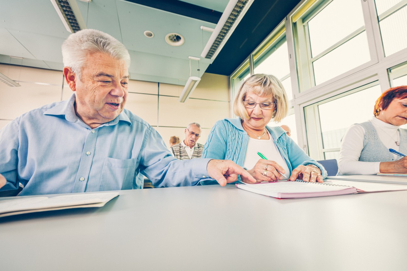 Group of seniors at a seminar