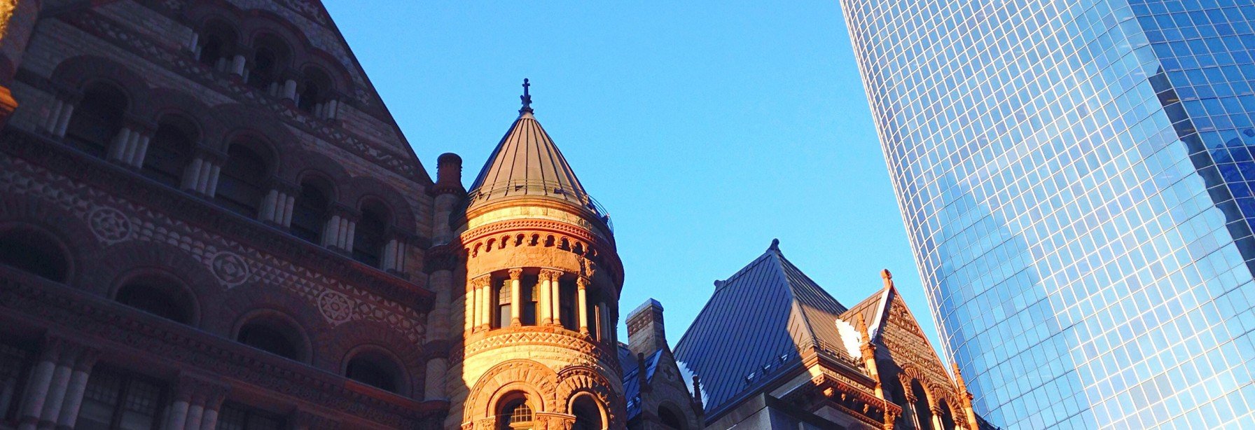 Toronto Old City Hall and Cadillac Fairview Tower