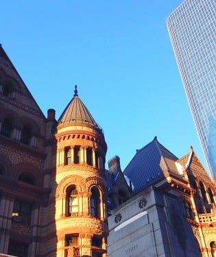Toronto Old City Hall and Cadillac Fairview Tower