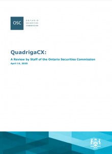 Cover of QuadrigaCX: A Review by Staff of the Ontario Securities Commission