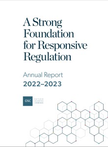 Report cover OSC annual report 2023
